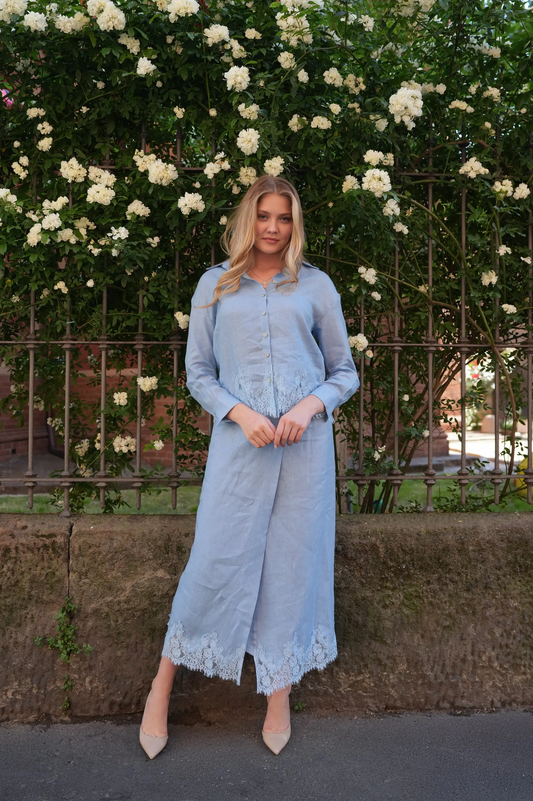 Atelier èmi — light-blue linen set