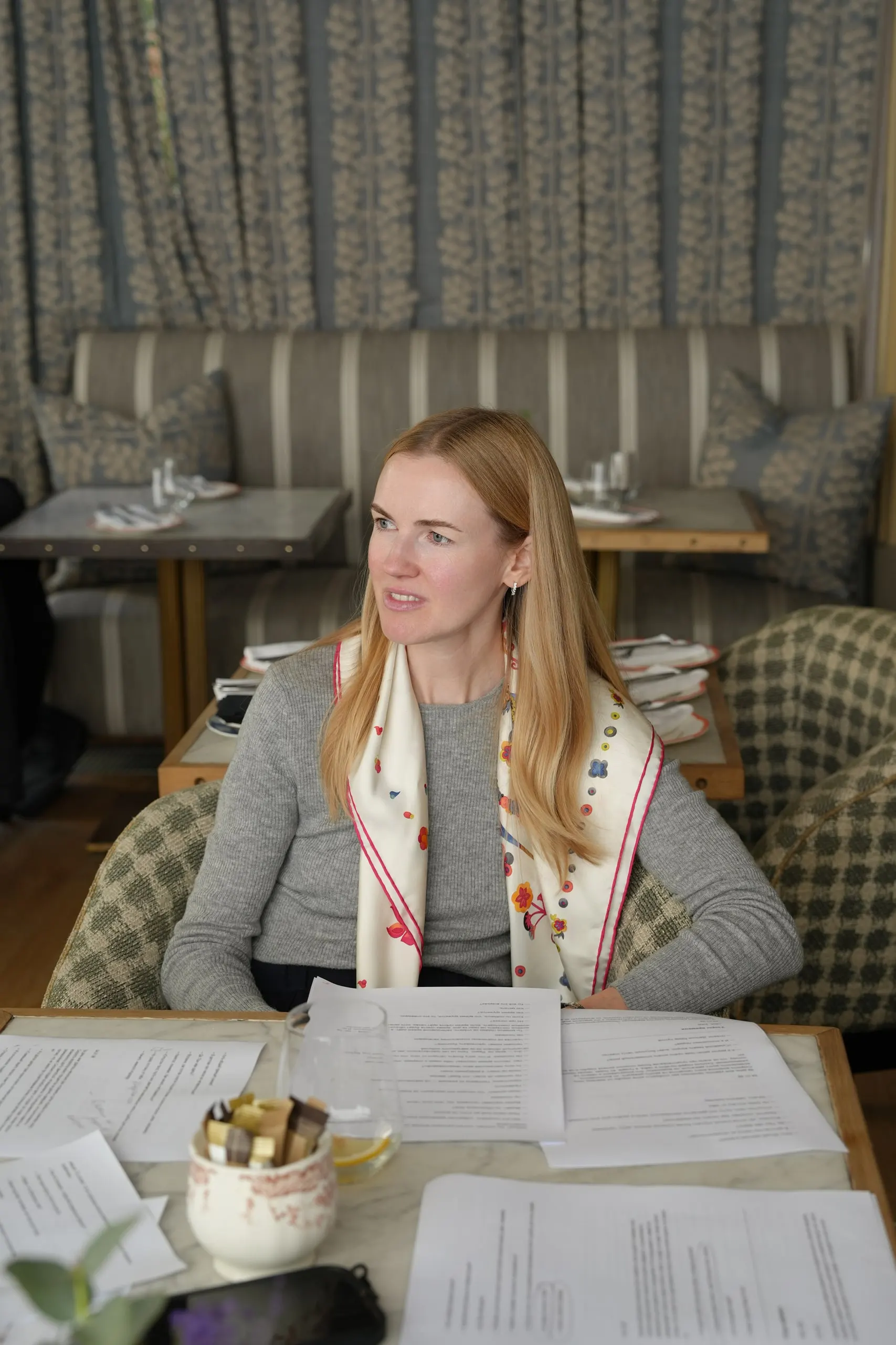 Book club — Elena Bulanaya — the host speaking to the group