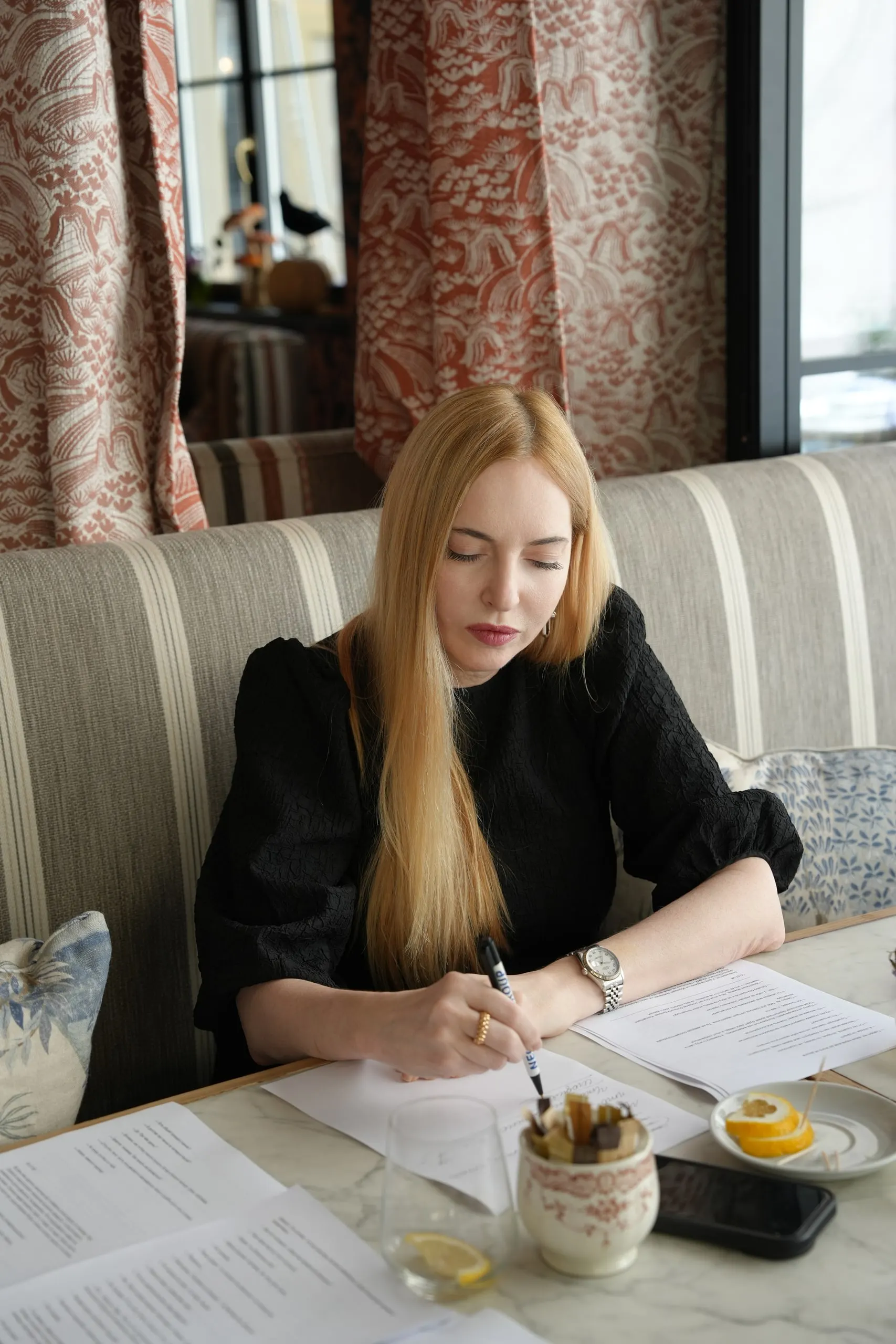 Book club — Elena Bulanaya — a participant taking notes