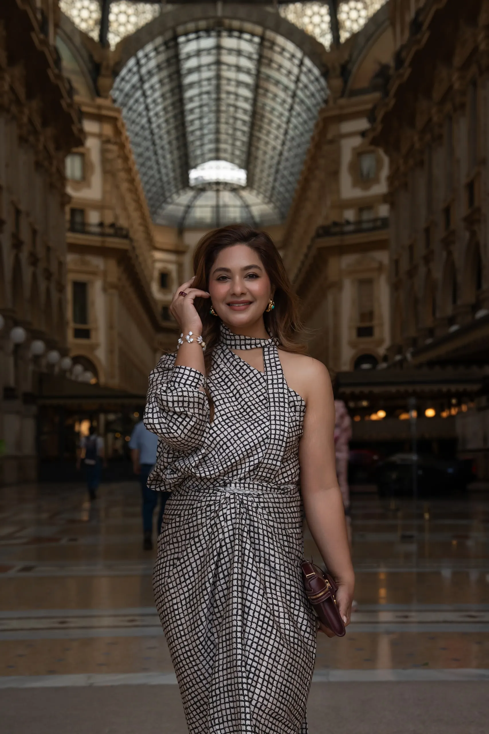 Megha Sehra — a shoot in Milan — in the Galleria Vittorio Emanuele